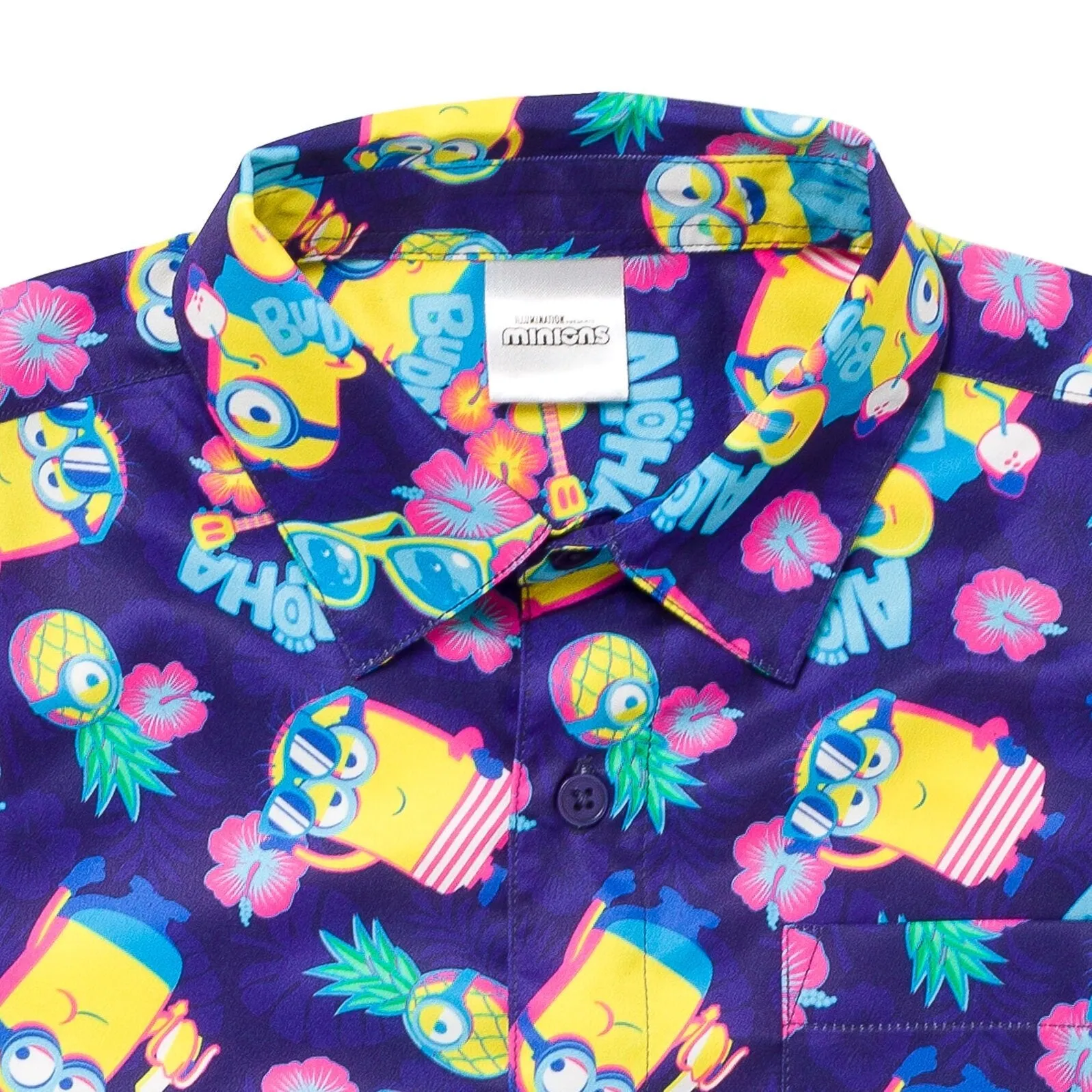 Despicable Me Minions Hawaiian Button Down Shirt