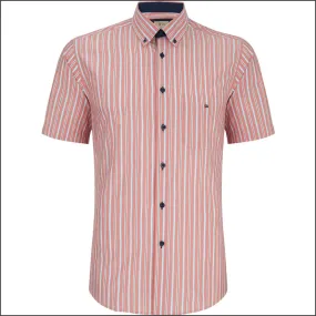 Drifter Ivano Red Multi Stripe SS Shirt 