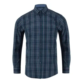 Drifter Long Sleeve Casual Shirt - Navy/Green