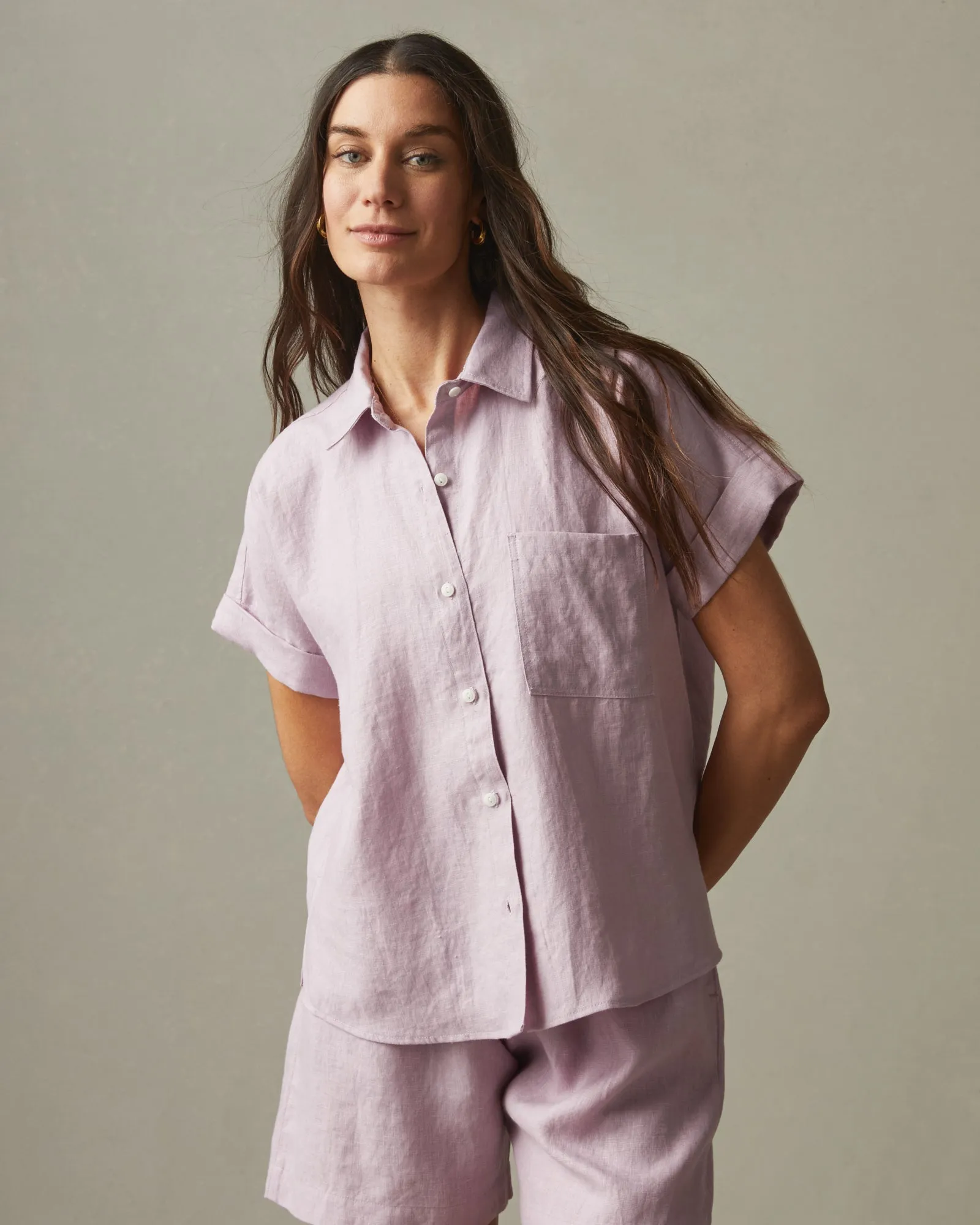 Easy Linen Shirt - Keepsake Lilac