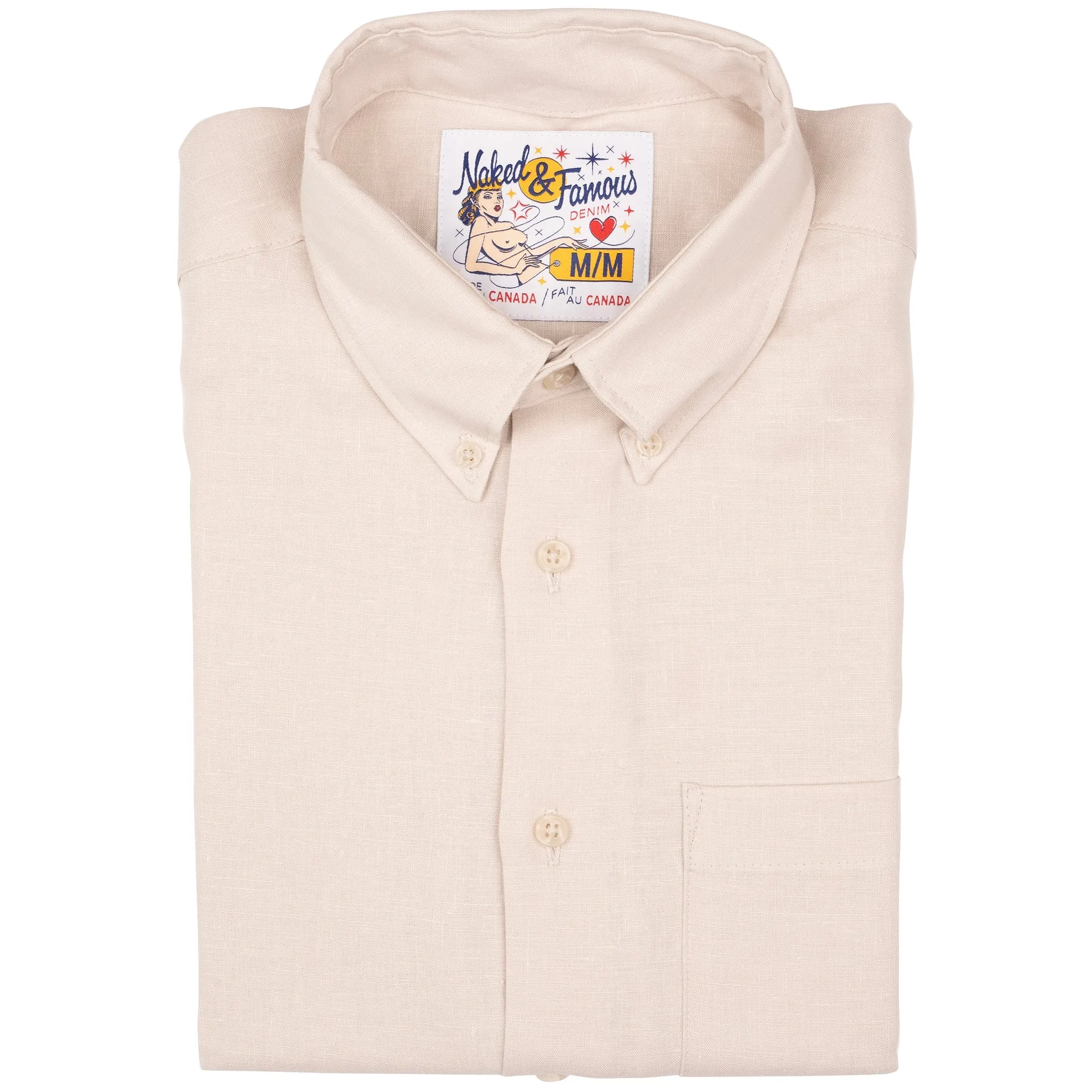 Easy Shirt - French Linen Fine Canvas - Ecru