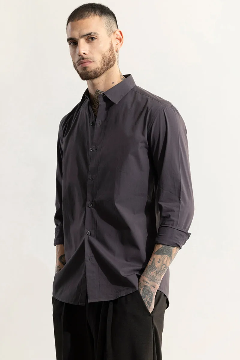 Elegant Monotone Dark Grey Shirt