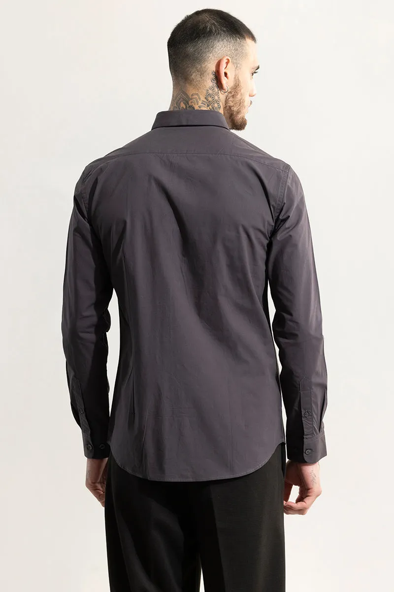 Elegant Monotone Dark Grey Shirt