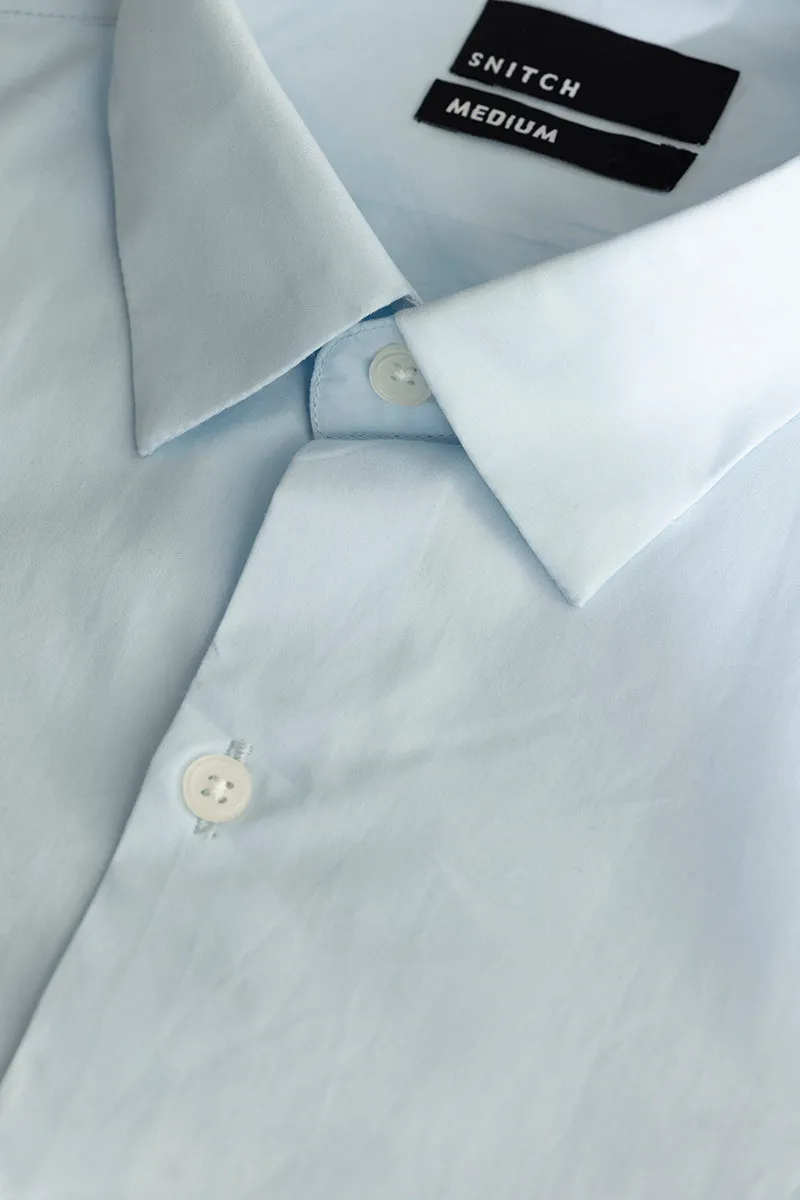 Elegant Monotone Light Blue Shirt