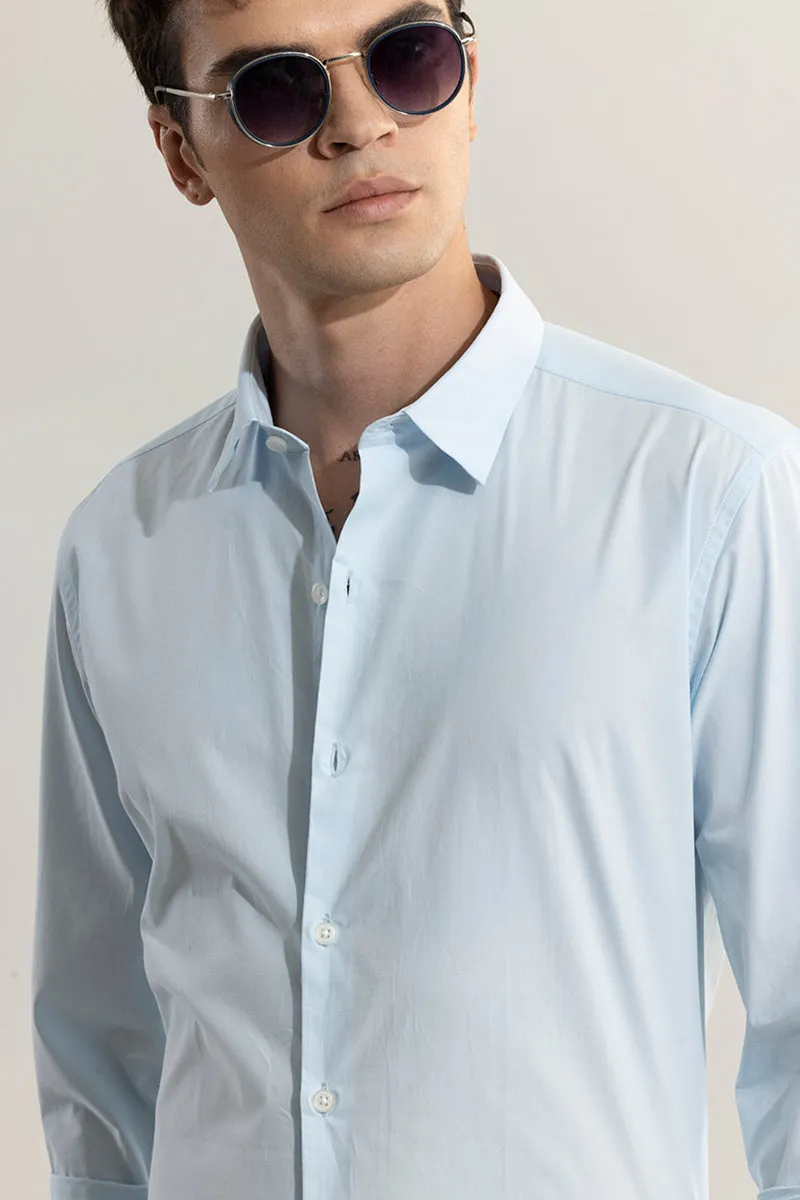 Elegant Monotone Light Blue Shirt