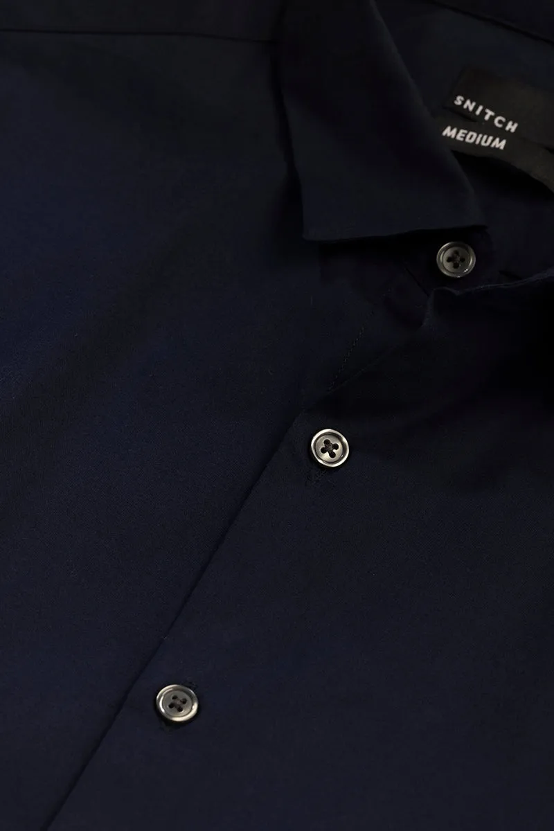 Elegant Monotone Navy Shirt