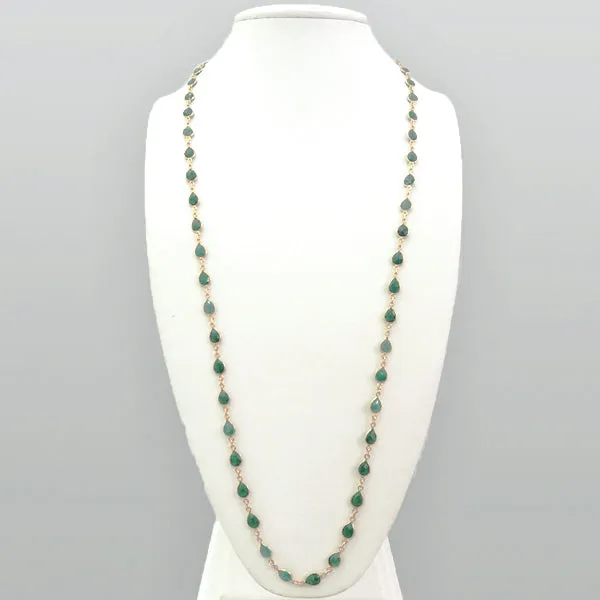 Emerald Jeweled Chain Necklace