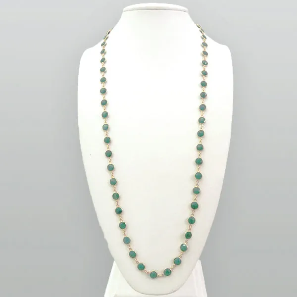 Emerald Jeweled Chain Necklace