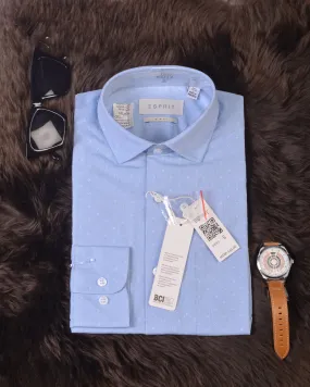 Esprit Slim fit, sustainable cotton shirt Blue Arrow Tacher