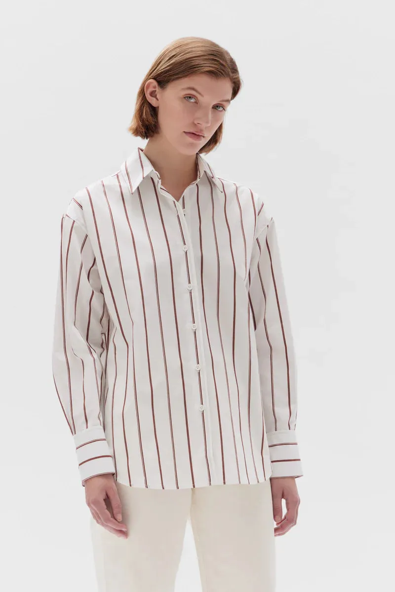 Everyday Poplin Shirt Sumac Stripe