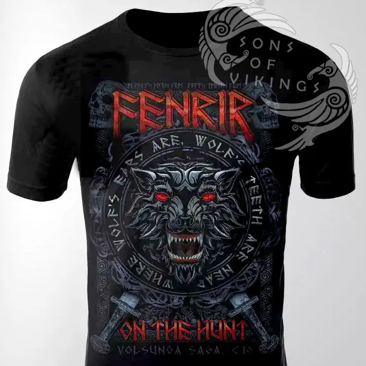 Fenrir on the Hunt T-Shirt