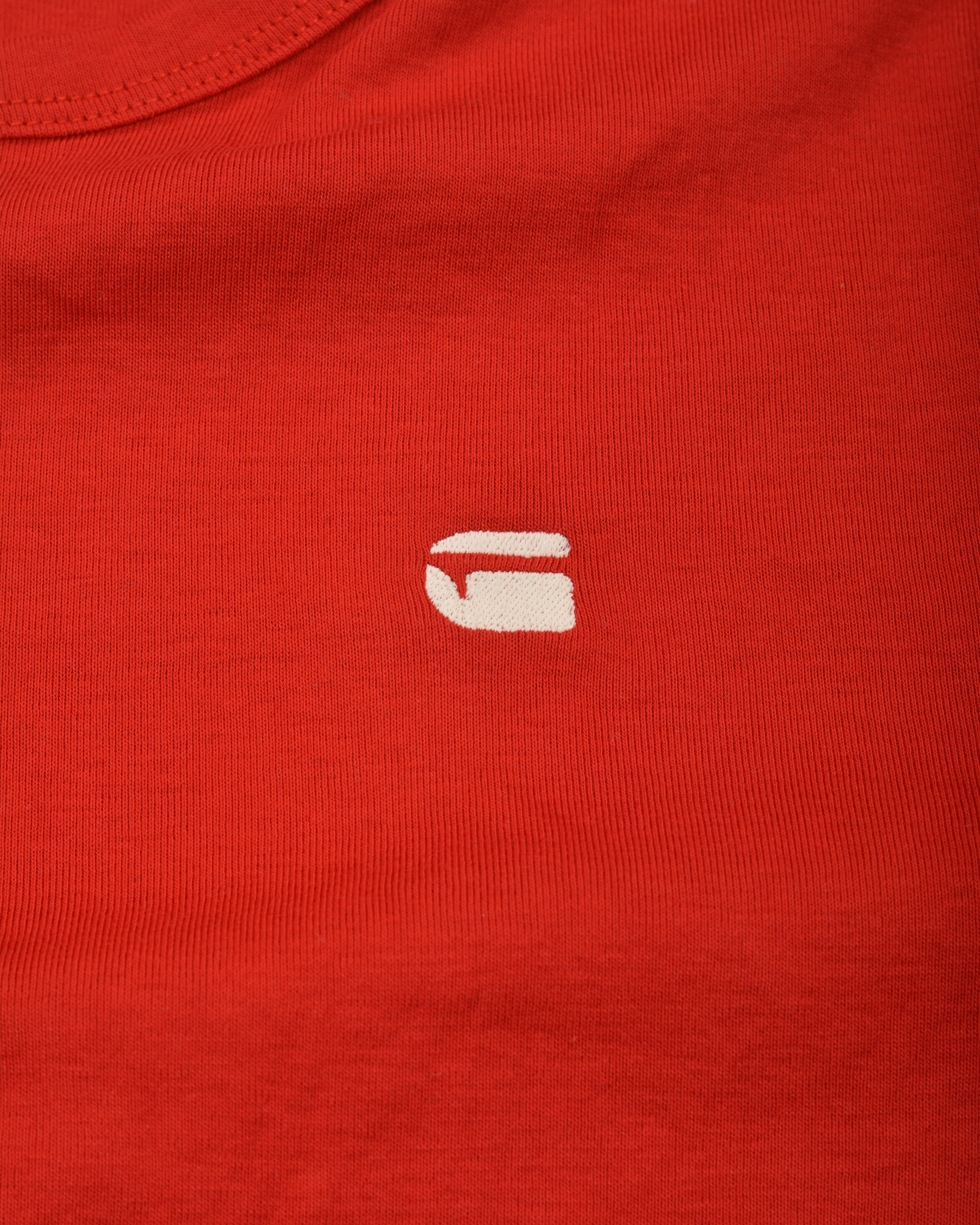 G STAR RAW Solid Crew-Neck T-shirt Red