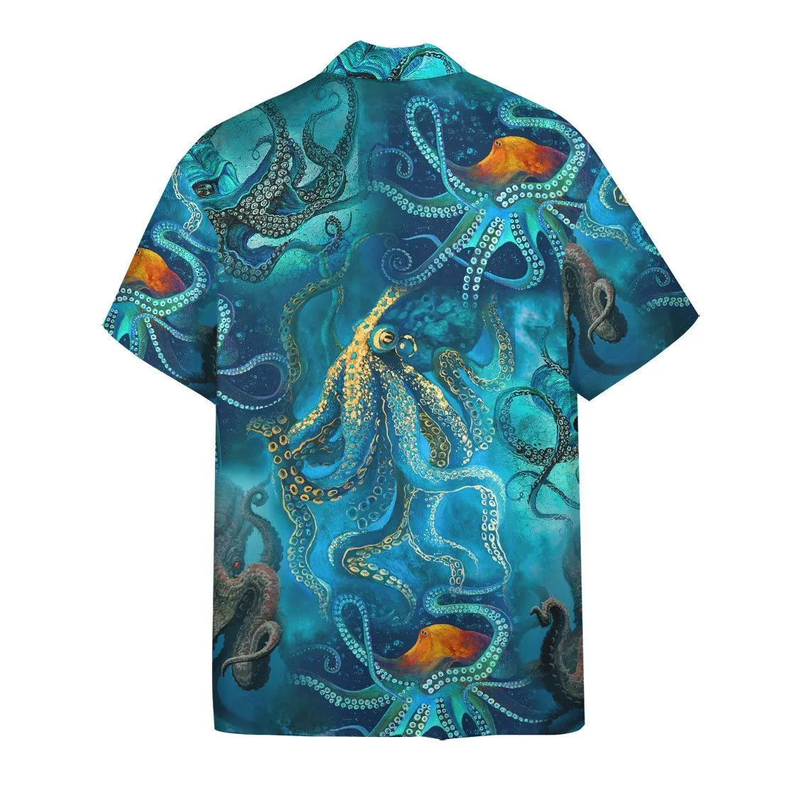 Gearhuman 3D Blue Ocean Octopus Hawaii Shirt