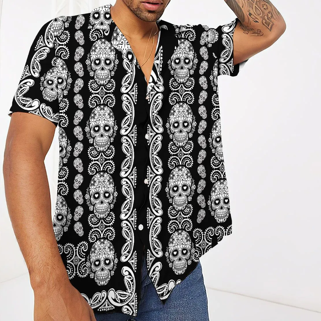 Gearhuman 3D Calavera Hawaii Shirt