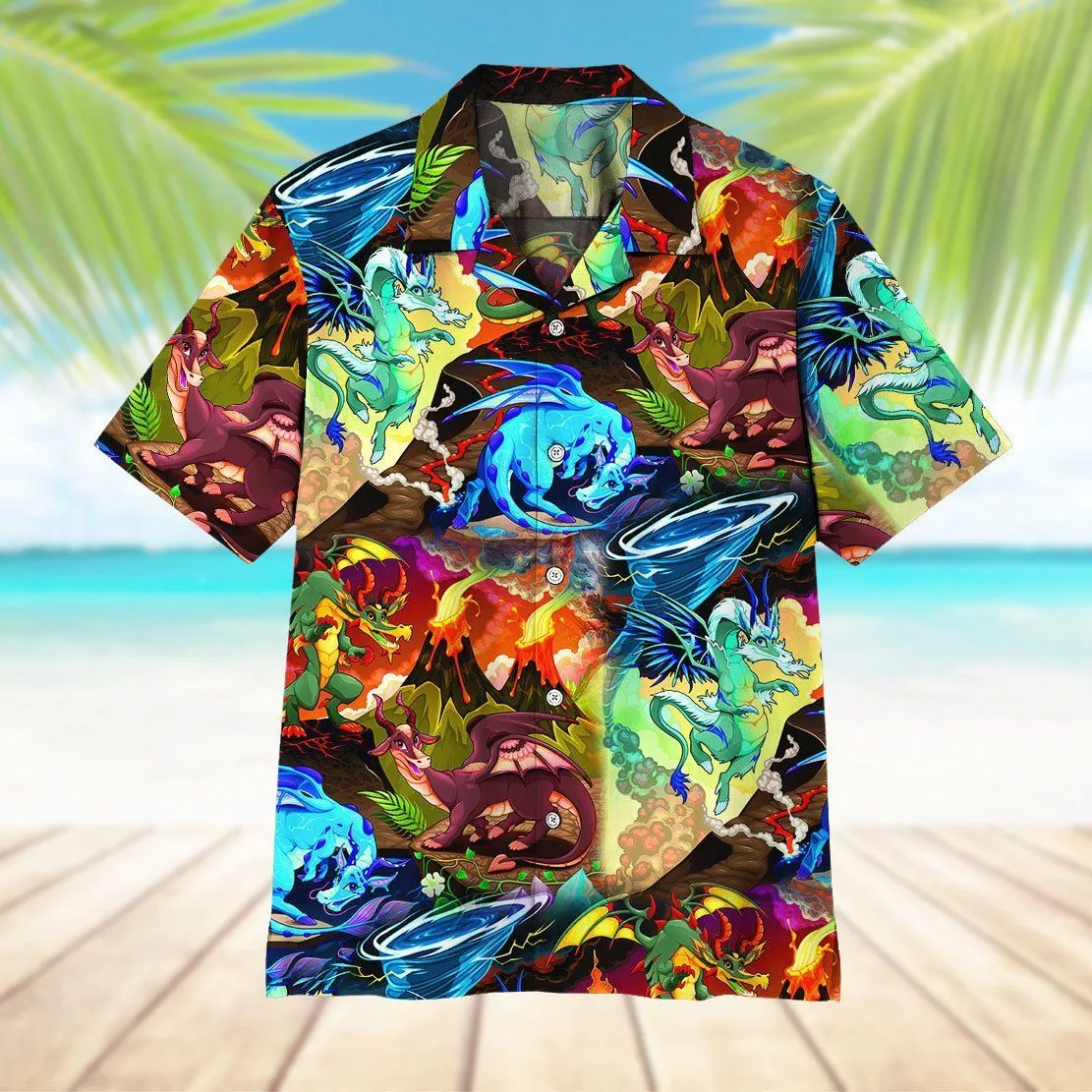 Gearhuman 3D Dragon Hawaii Shirt