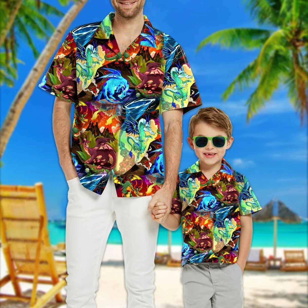 Gearhuman 3D Dragon Hawaii Shirt