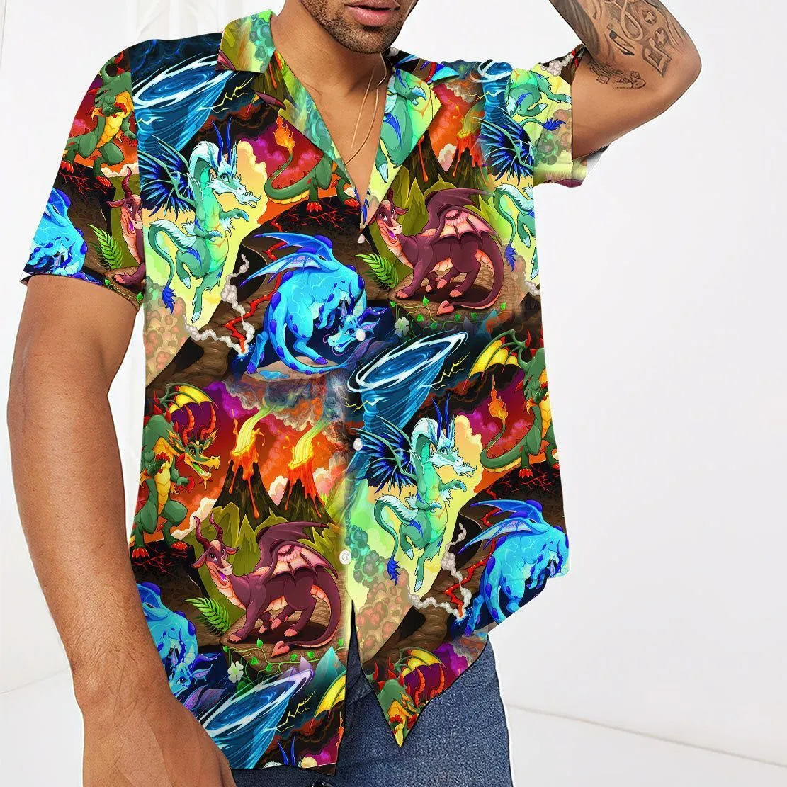 Gearhuman 3D Dragon Hawaii Shirt