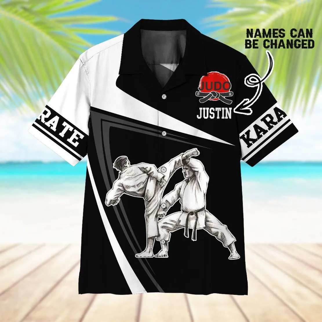 Gearhuman 3D Karate Custom Name Hawaii Shirt