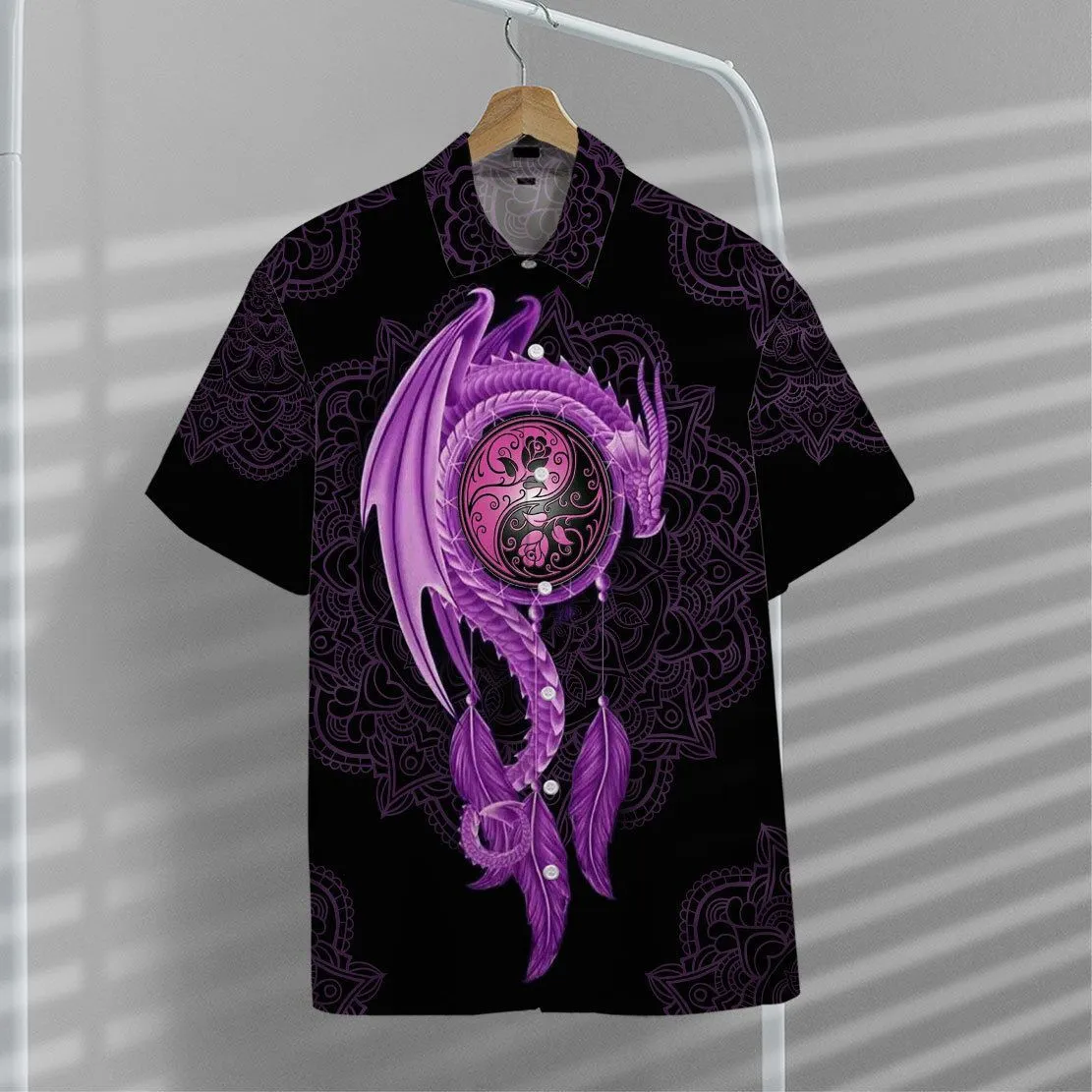 Gearhuman 3D Mandala Purple Dragon Hawaii Shirt