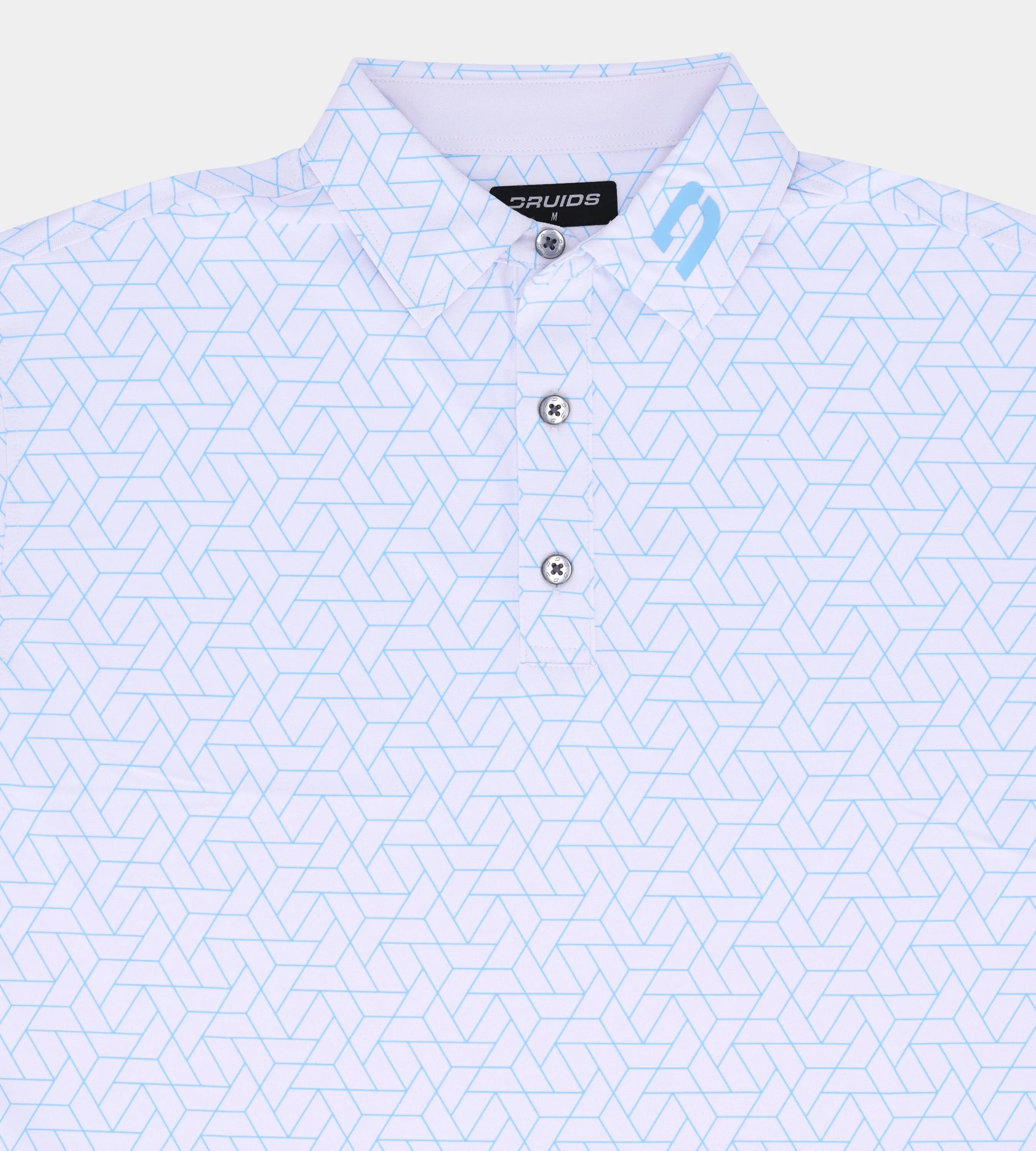 GEOMETRIC POLO - WHITE