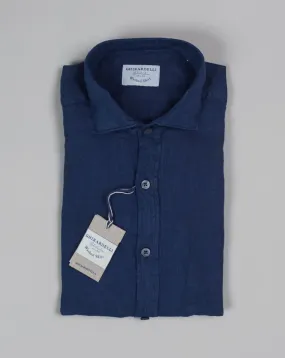 Ghirardelli Washed Linen Shirt / Blue