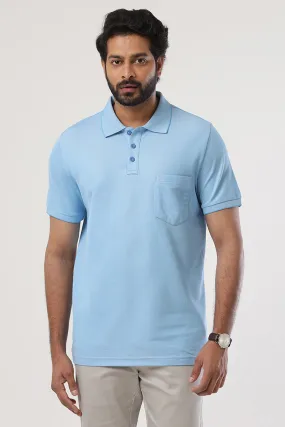 Golf Polo  -  Pastel Blue T-Shirts For Men | Ariser