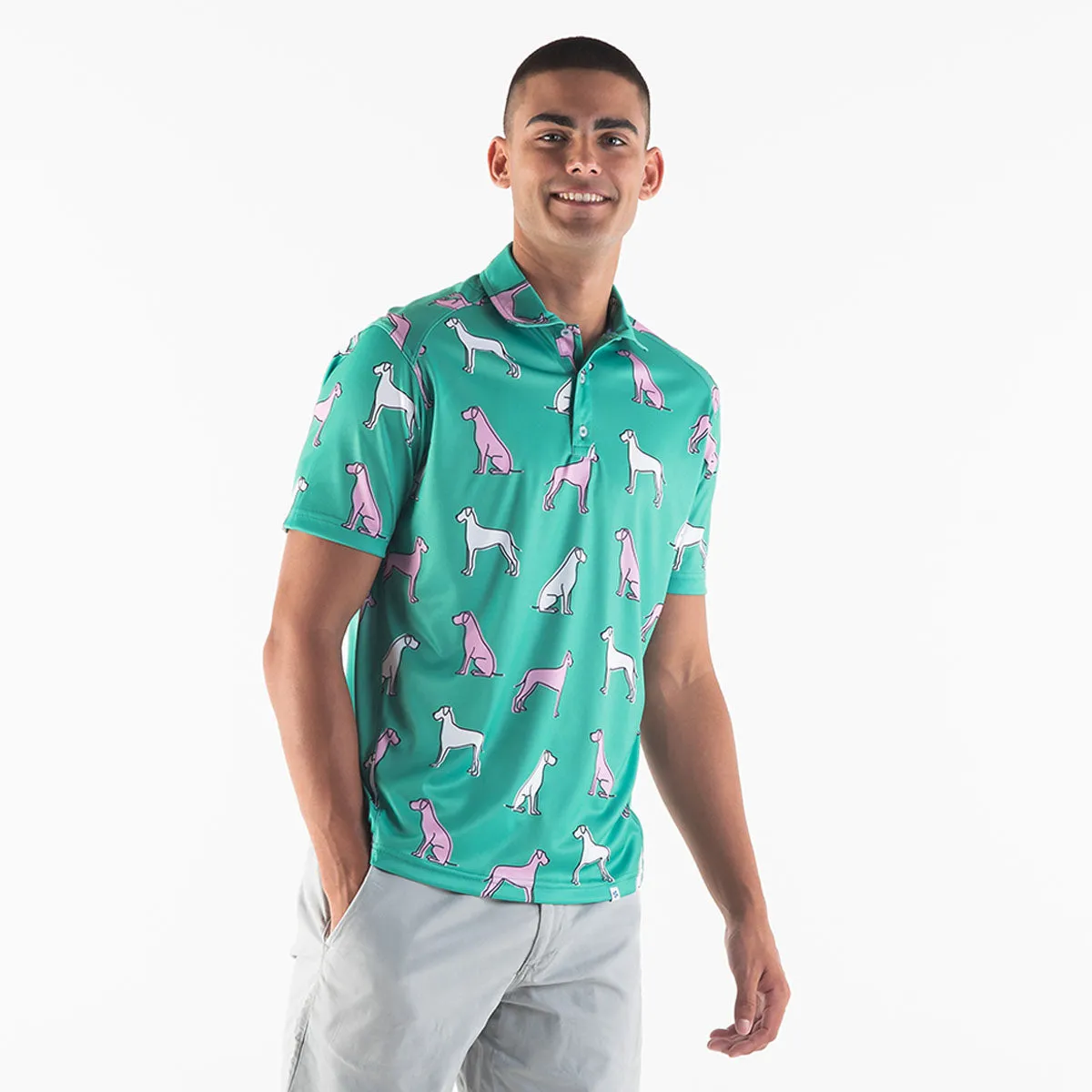 Golf Shirt - Great Danes | Green