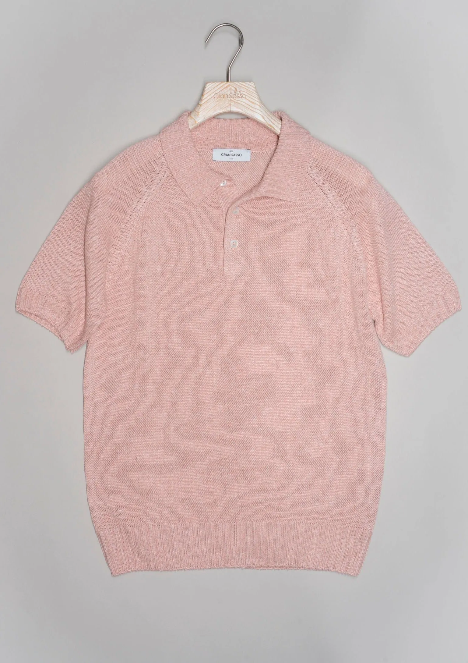 Gran Sasso Linen & Cotton Heavy Polo / Light Rosa