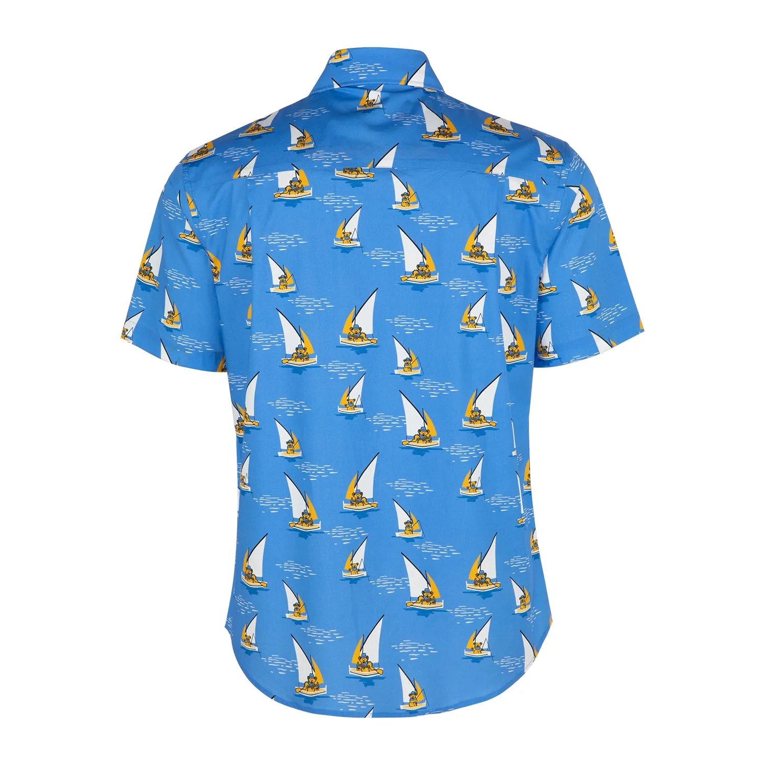 Grateful Dead | Classic Button Down | Bear in Sail Boat All Over Blue