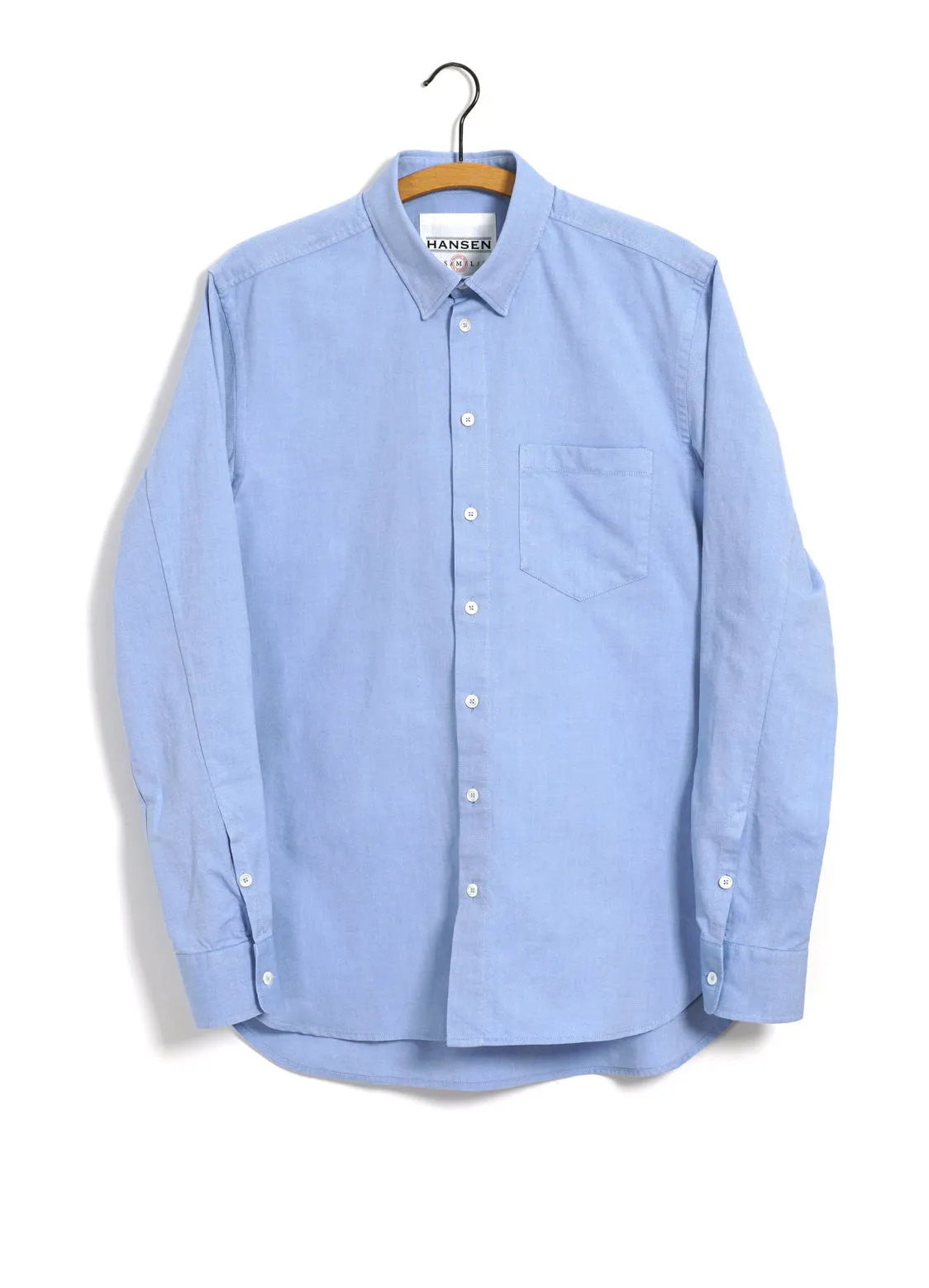 HAAKON | Hidden Button Down Shirt | Blue