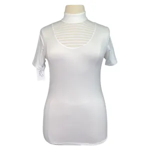 Horseware 'Lisa' Technical Short Sleeve Competition Shirt in White - Women's XL