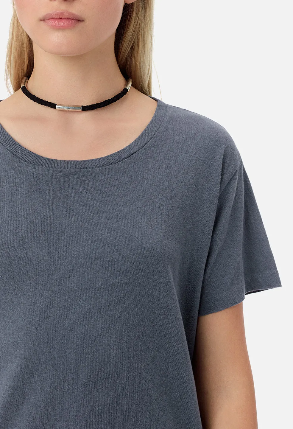 Jersey Relaxed Tee / Dusty Navy