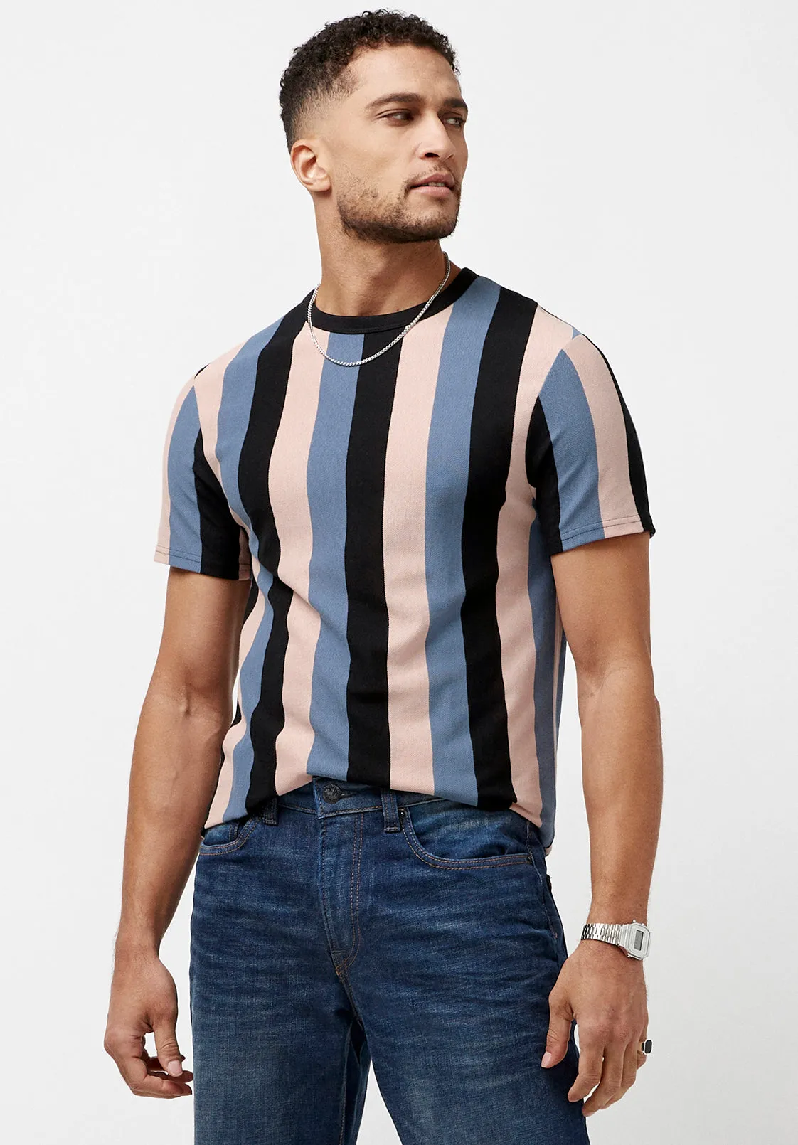 Kamand Ref Stripe Pique T-Shirt - BM23921