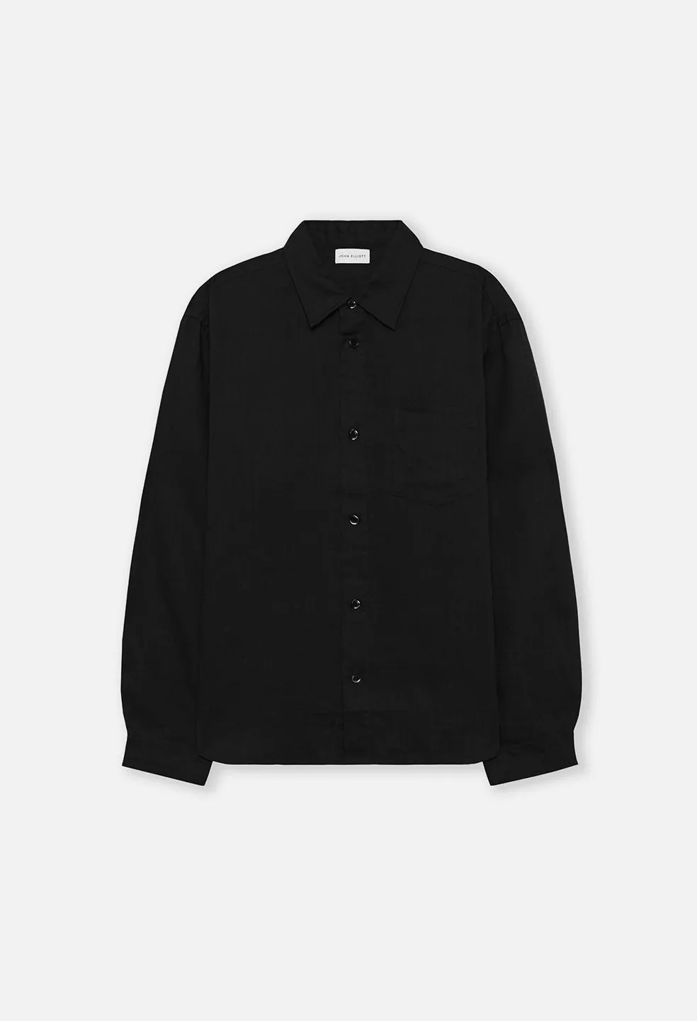 Linen Cloak Button Up / Black