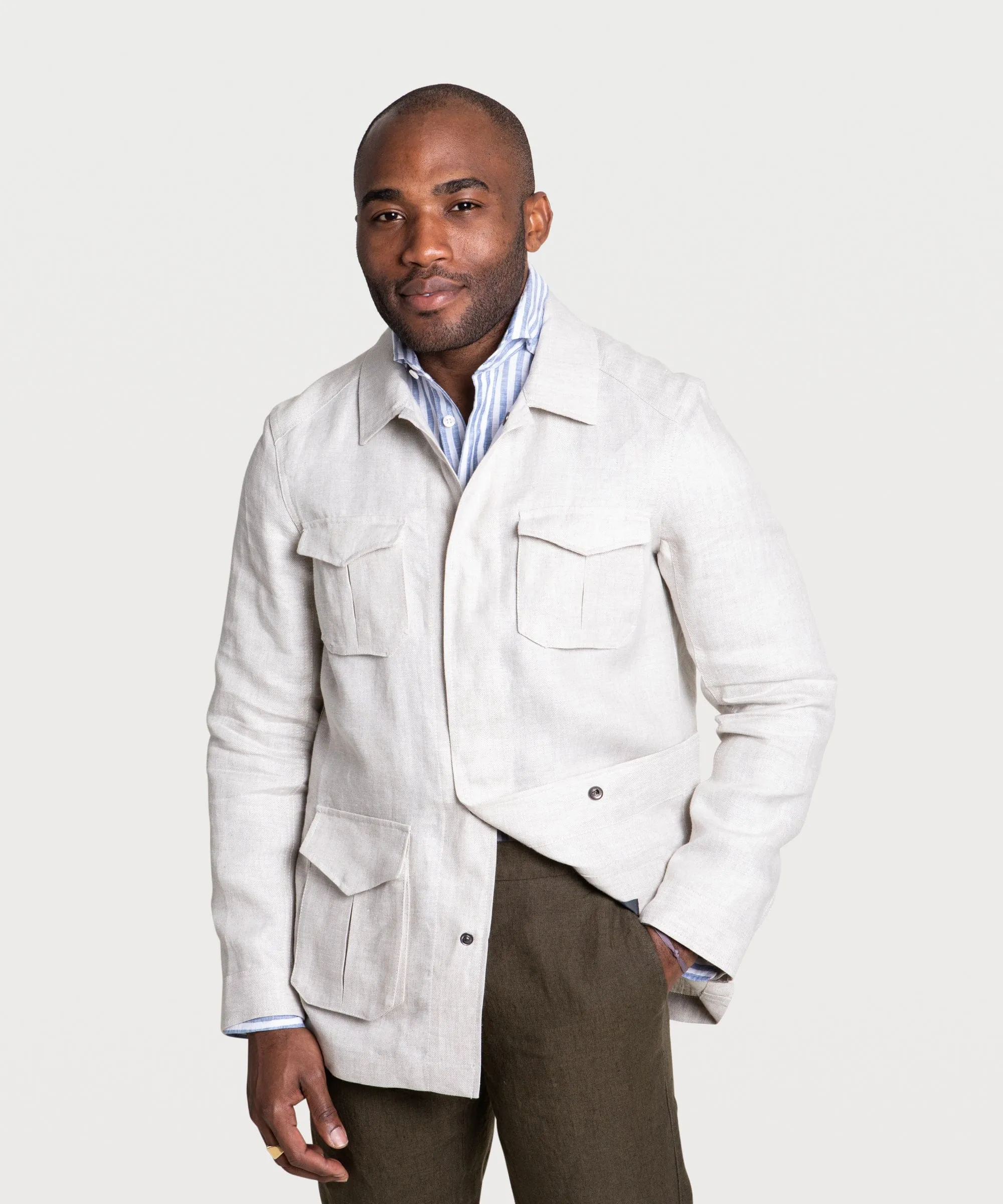 Linen Safari Jacket