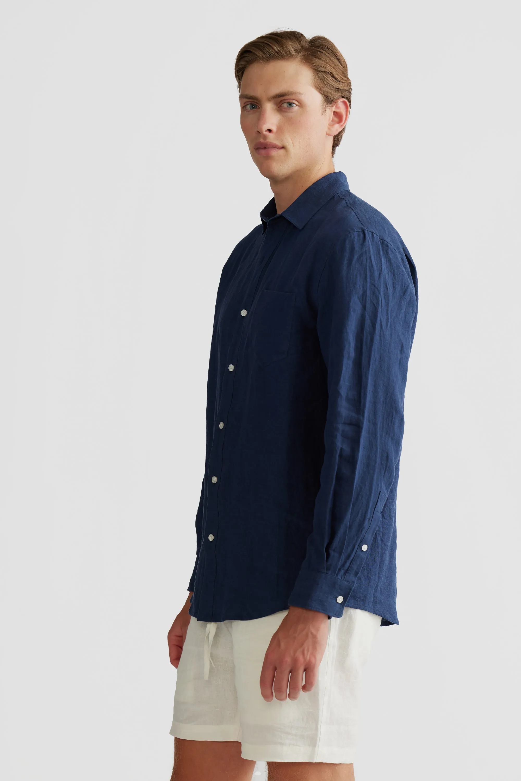 Linen Shirt Navy