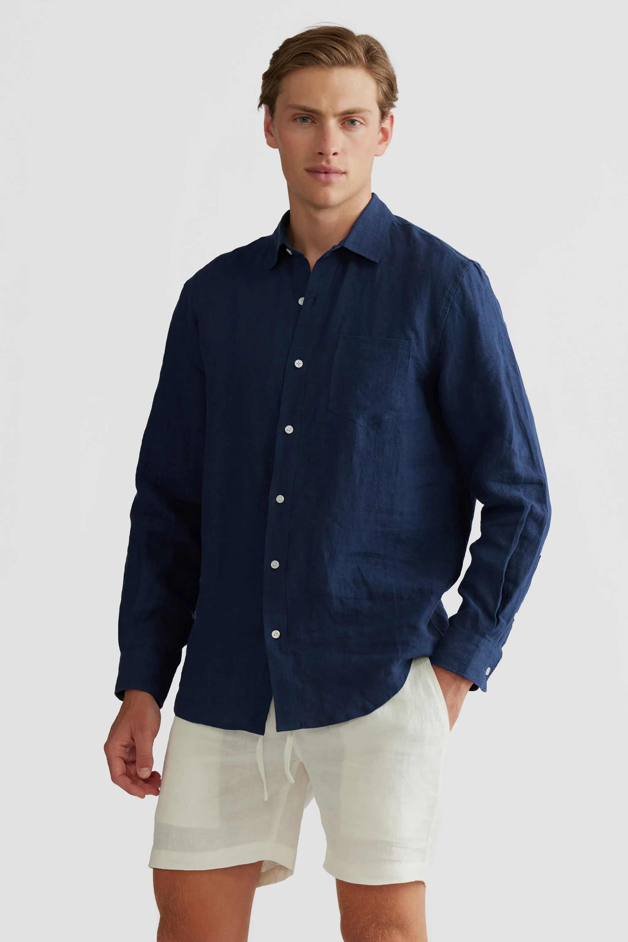 Linen Shirt Navy