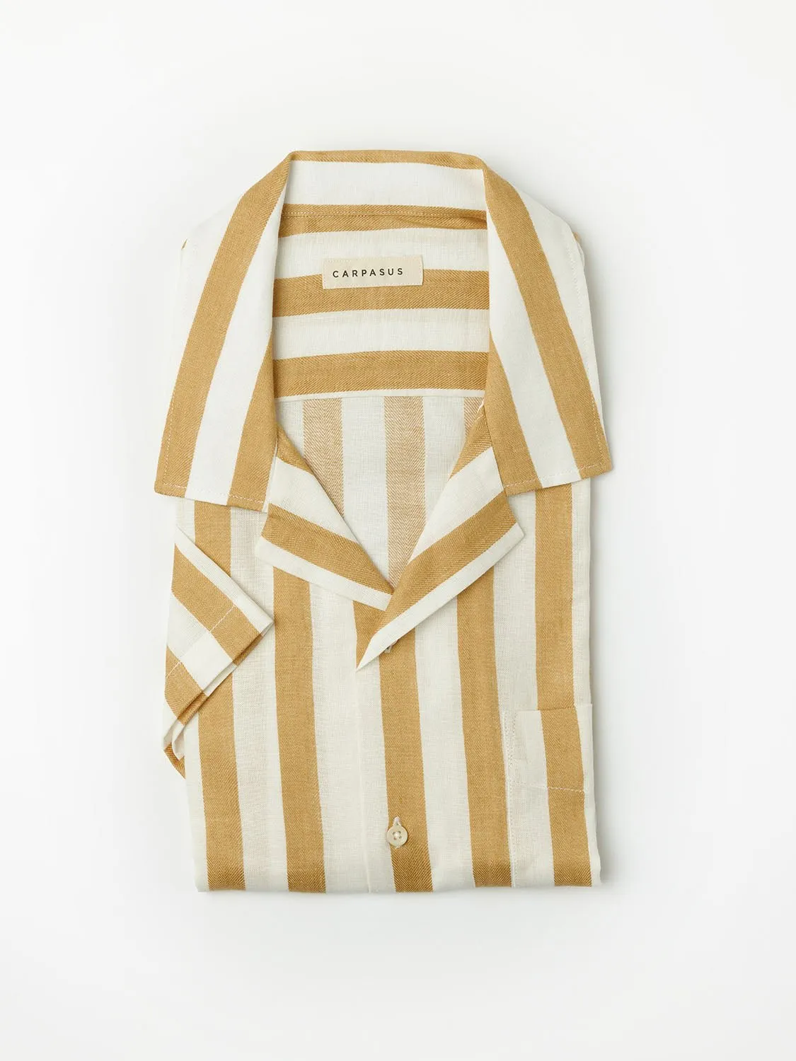 Linen Shirt Short Orto Ochre