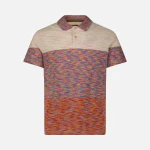 Luchiano Visconti Slim Fit Polo Shirt FC-5001 Multi Rainbow Space Dyed