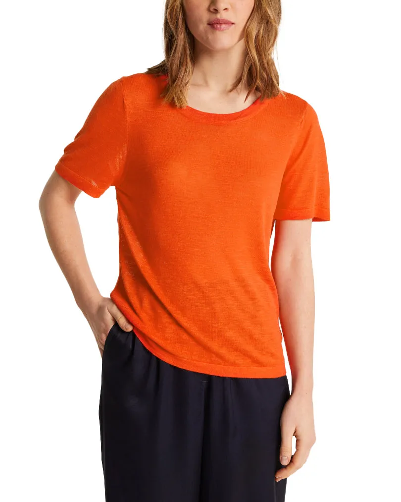 Lucie Linen/Silk Tee (Orange)