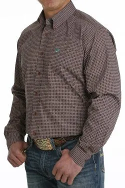 Men's Cinch STRETCH GEOMETRIC PRINT BUTTON-DOWN LONG SLEEVE WESTERN SHIRT