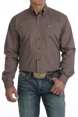 Men's Cinch STRETCH GEOMETRIC PRINT BUTTON-DOWN LONG SLEEVE WESTERN SHIRT