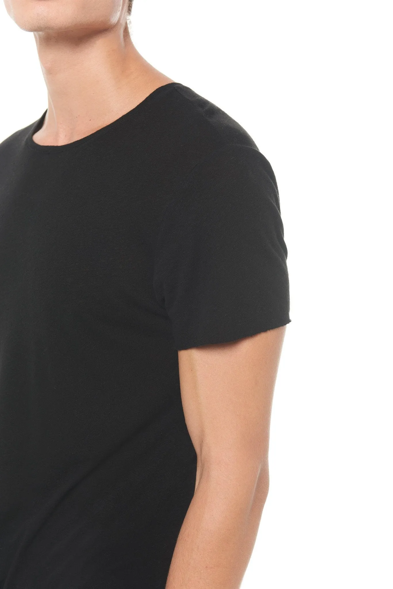 Men's Linen Blend Crew Neck Tee