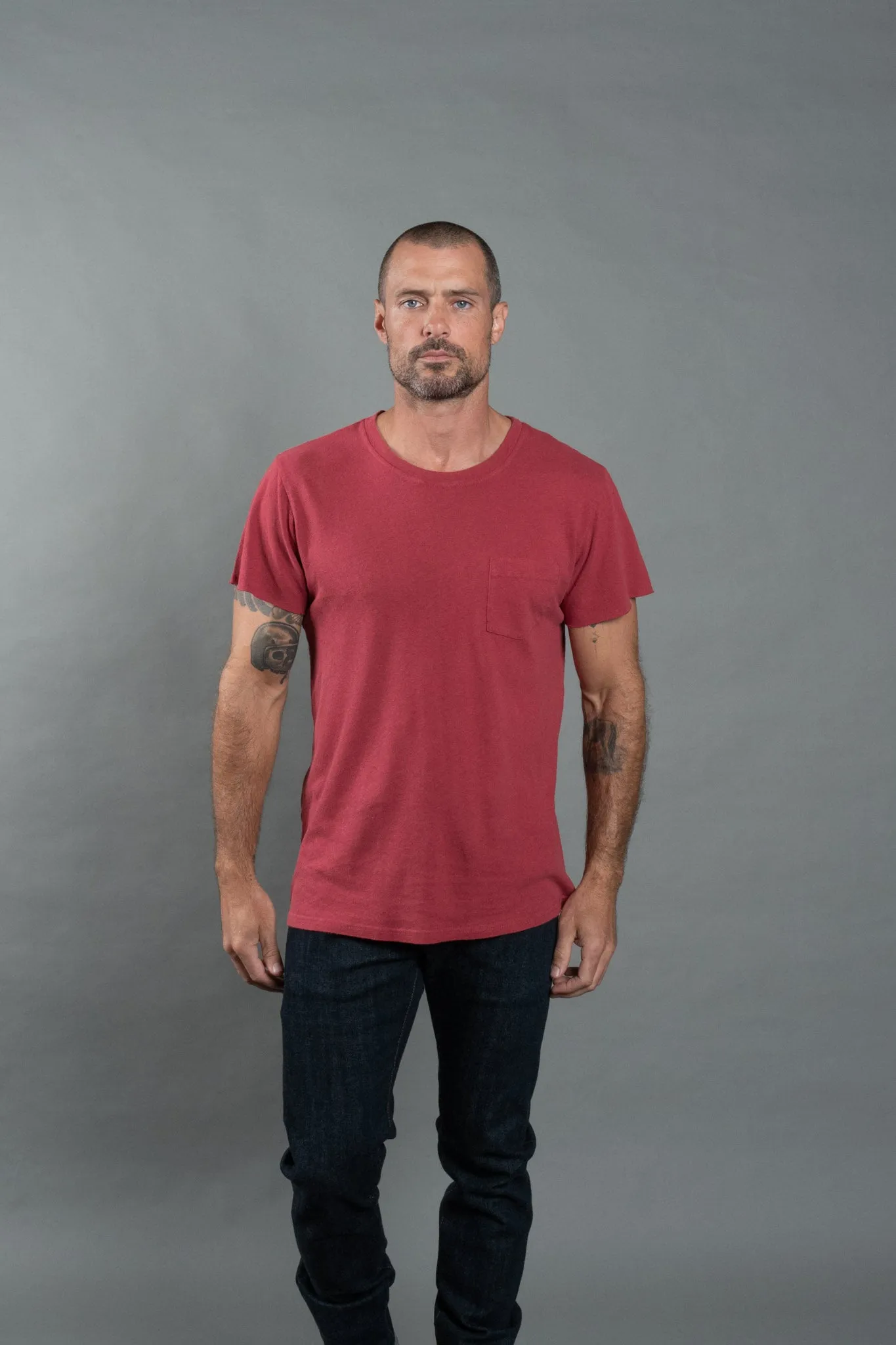 Men's Linen Blend Pocket Tee