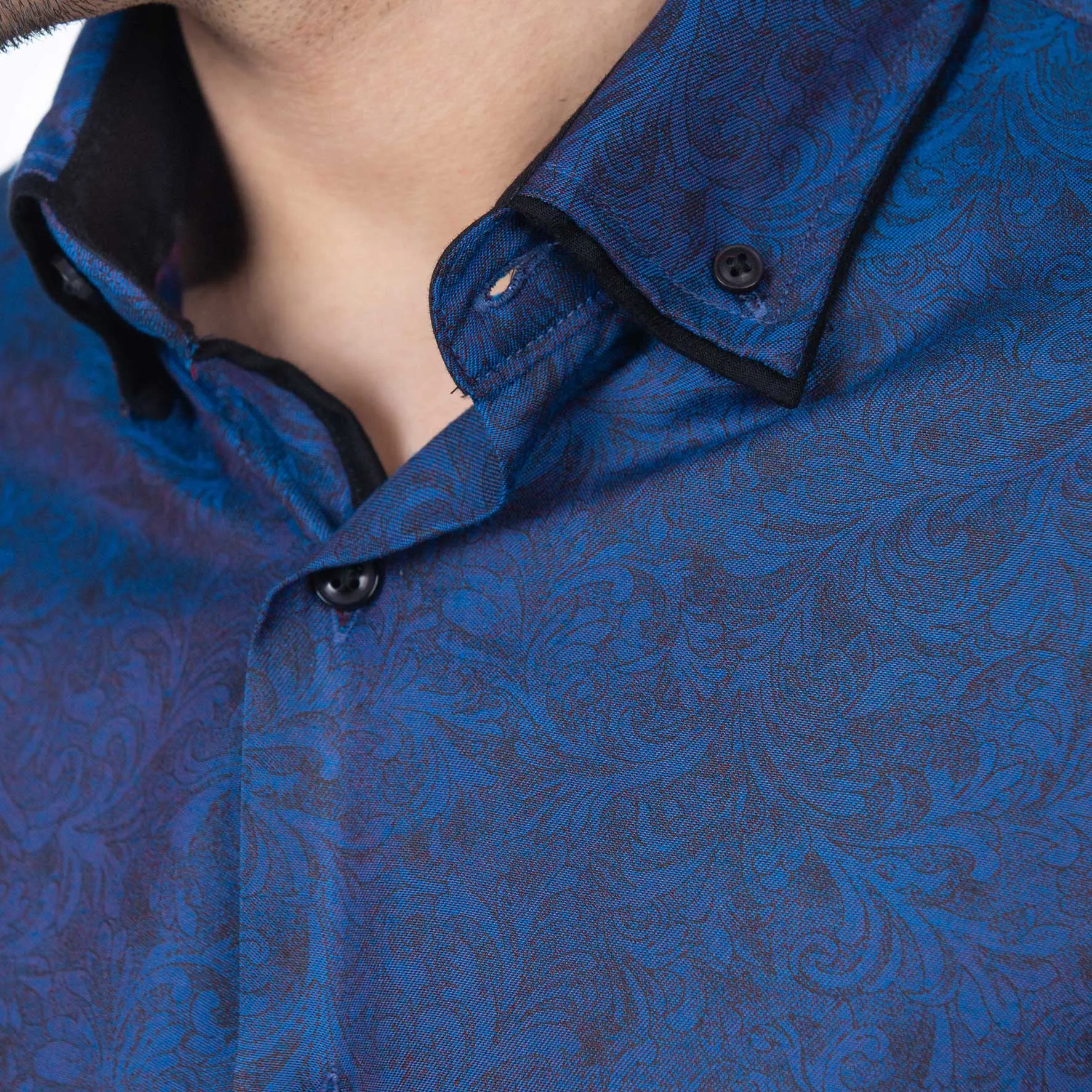 Mens Semi Formal Shirt | Floral Blue