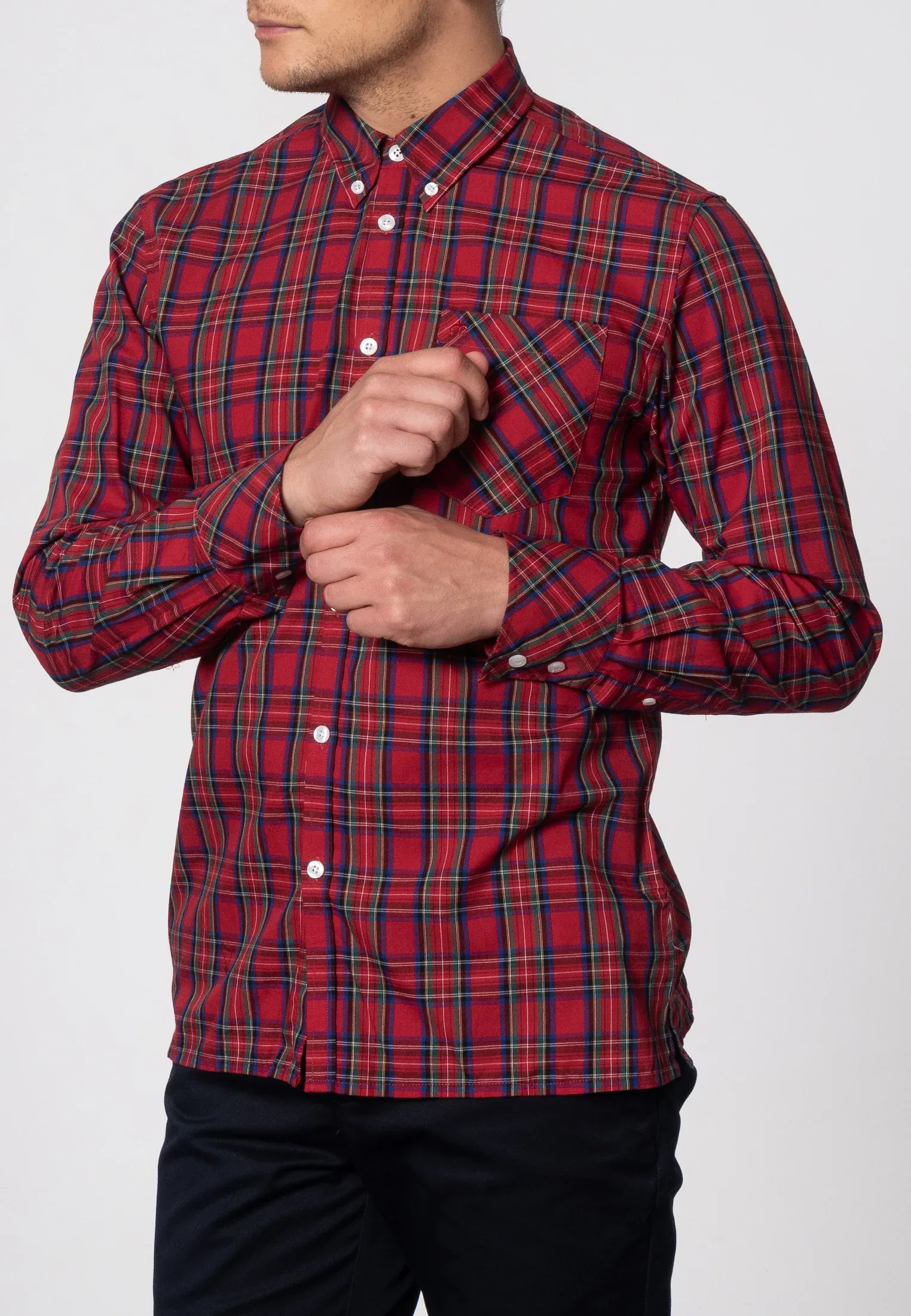 Red Check Shirt Neddy by Merc London