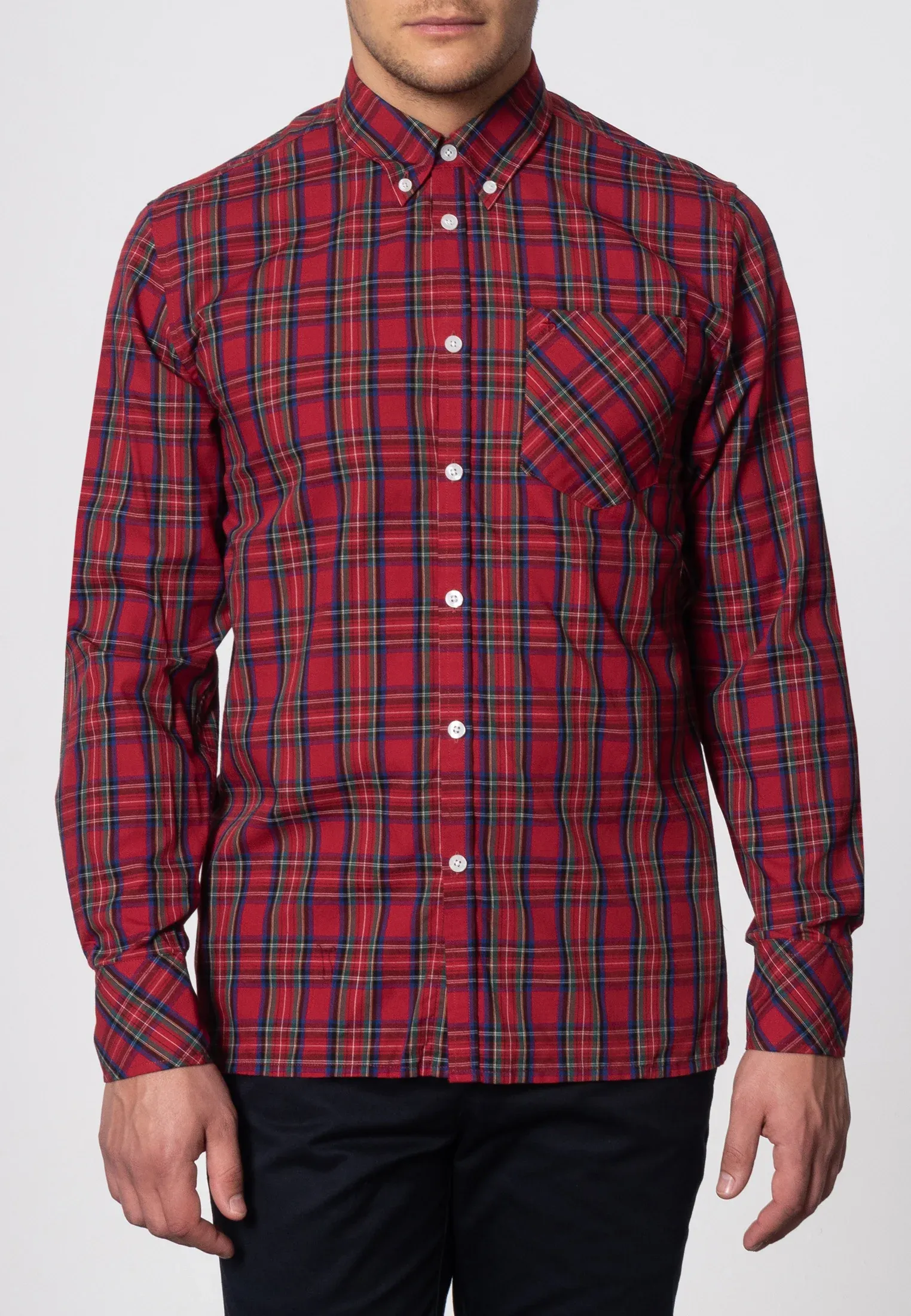 Red Check Shirt Neddy by Merc London