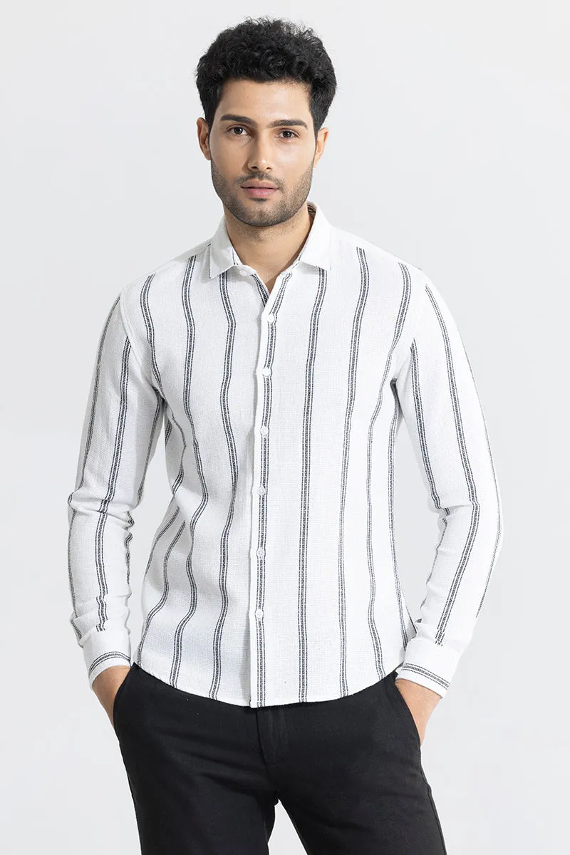 Mod Stripe White Shirt