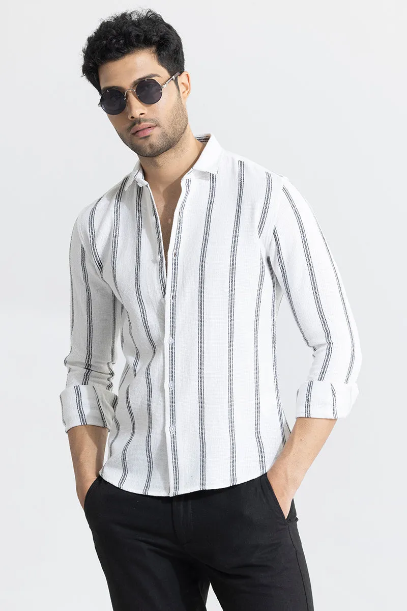 Mod Stripe White Shirt