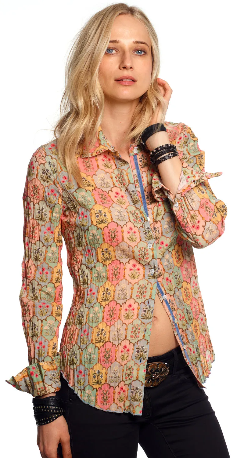 MOROCCAN TILE BUTTON DOWN SHIRT